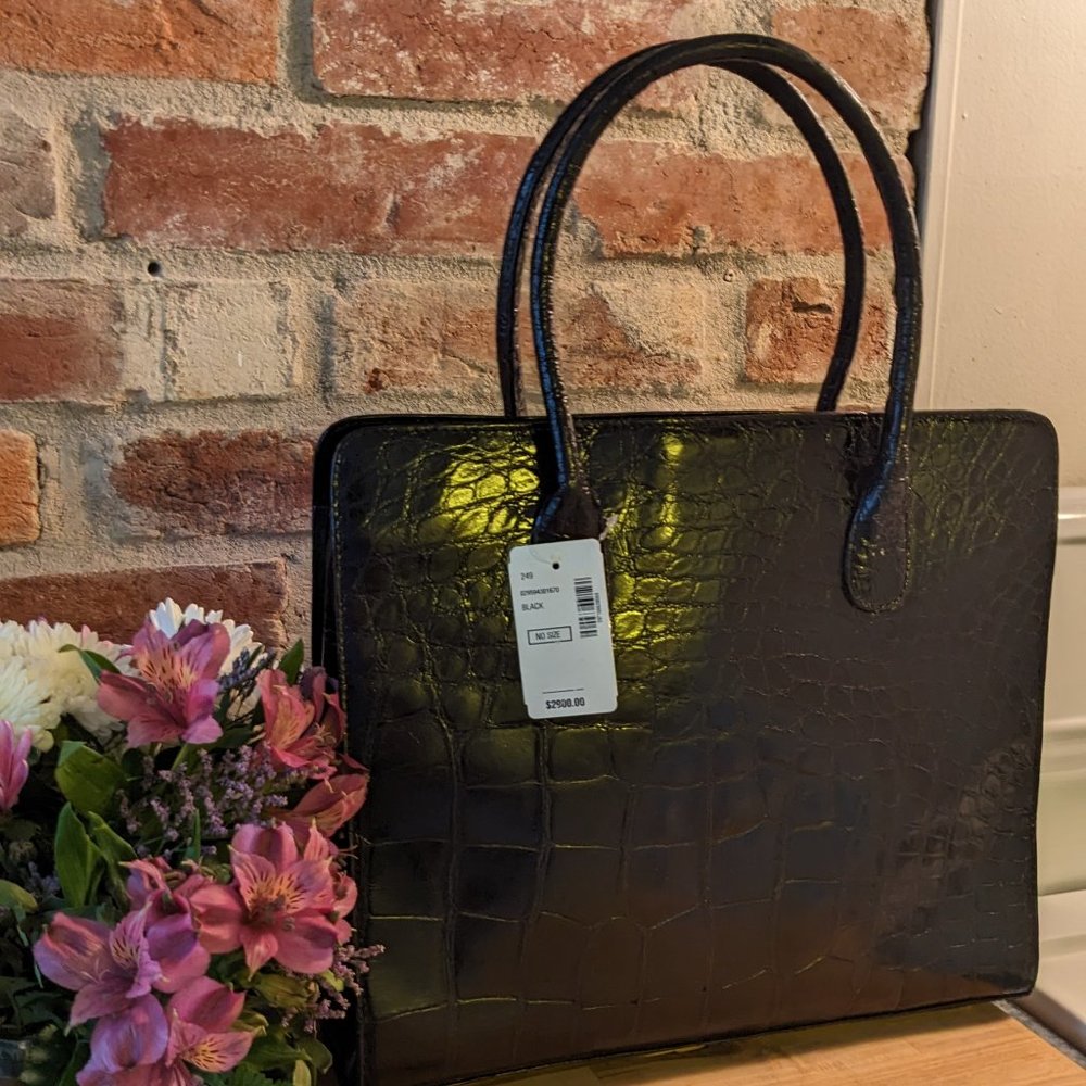 AUTHENTIC Saks Fifth Avenue Alligator Handbag NWT